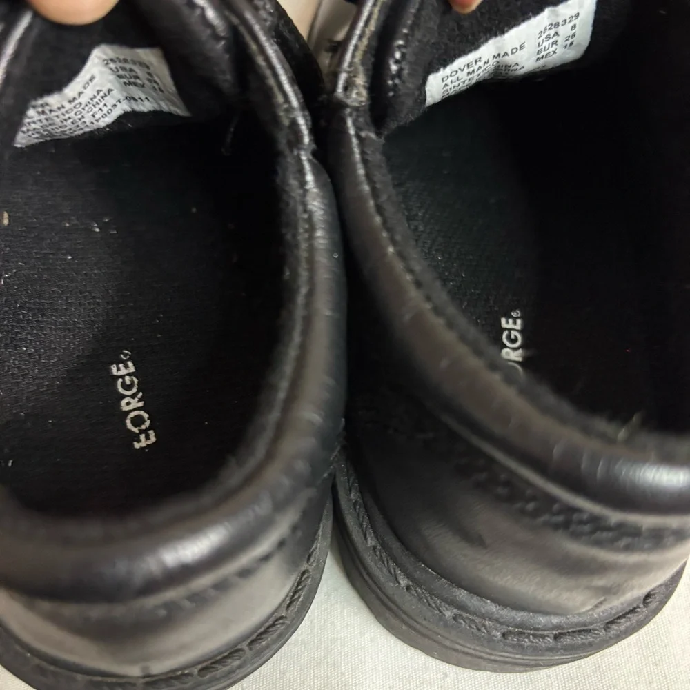 George Kids Black Lace-Up Dress Shoes size 8 Toddler